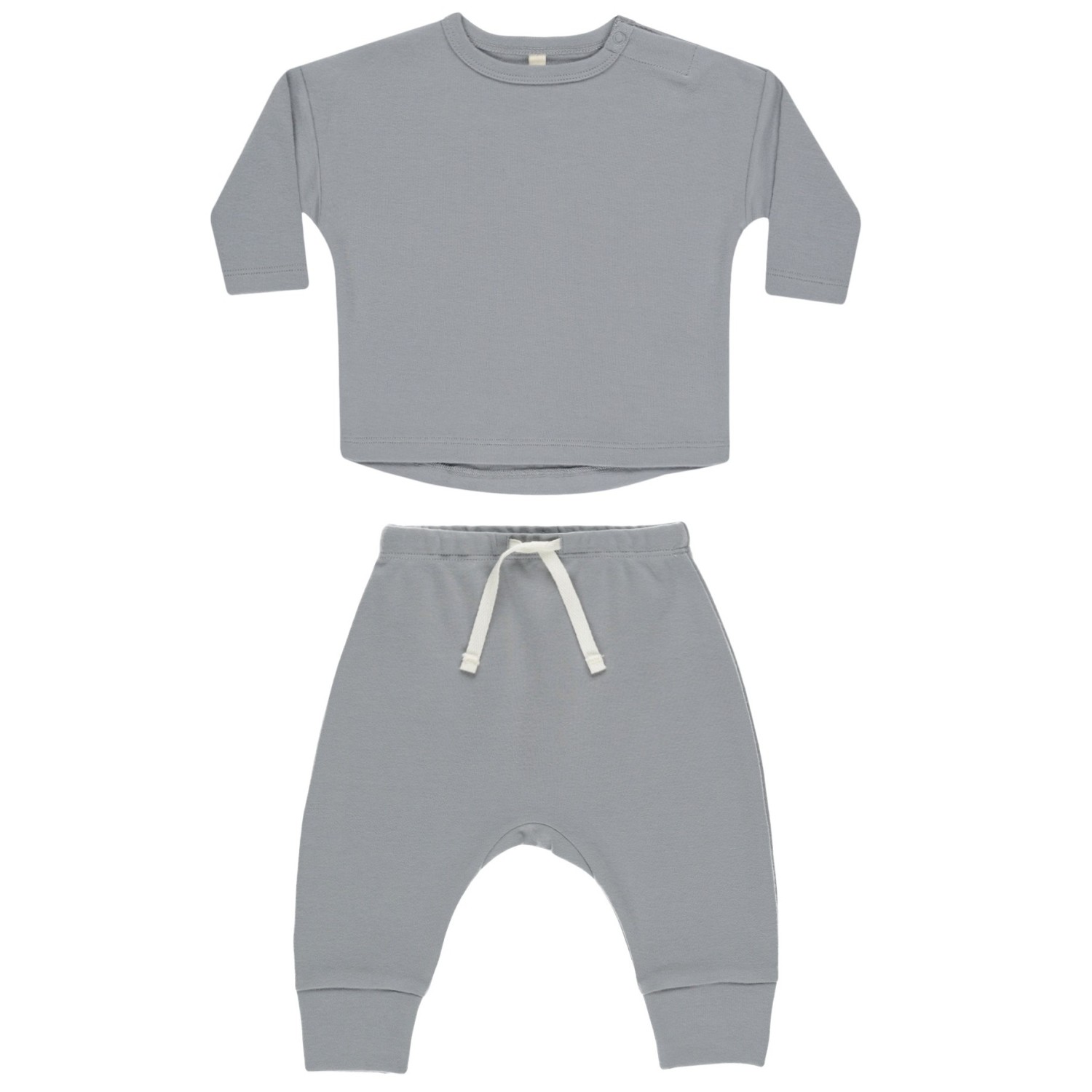 Long Sleeve Tee & Drawstring Pant | Blue