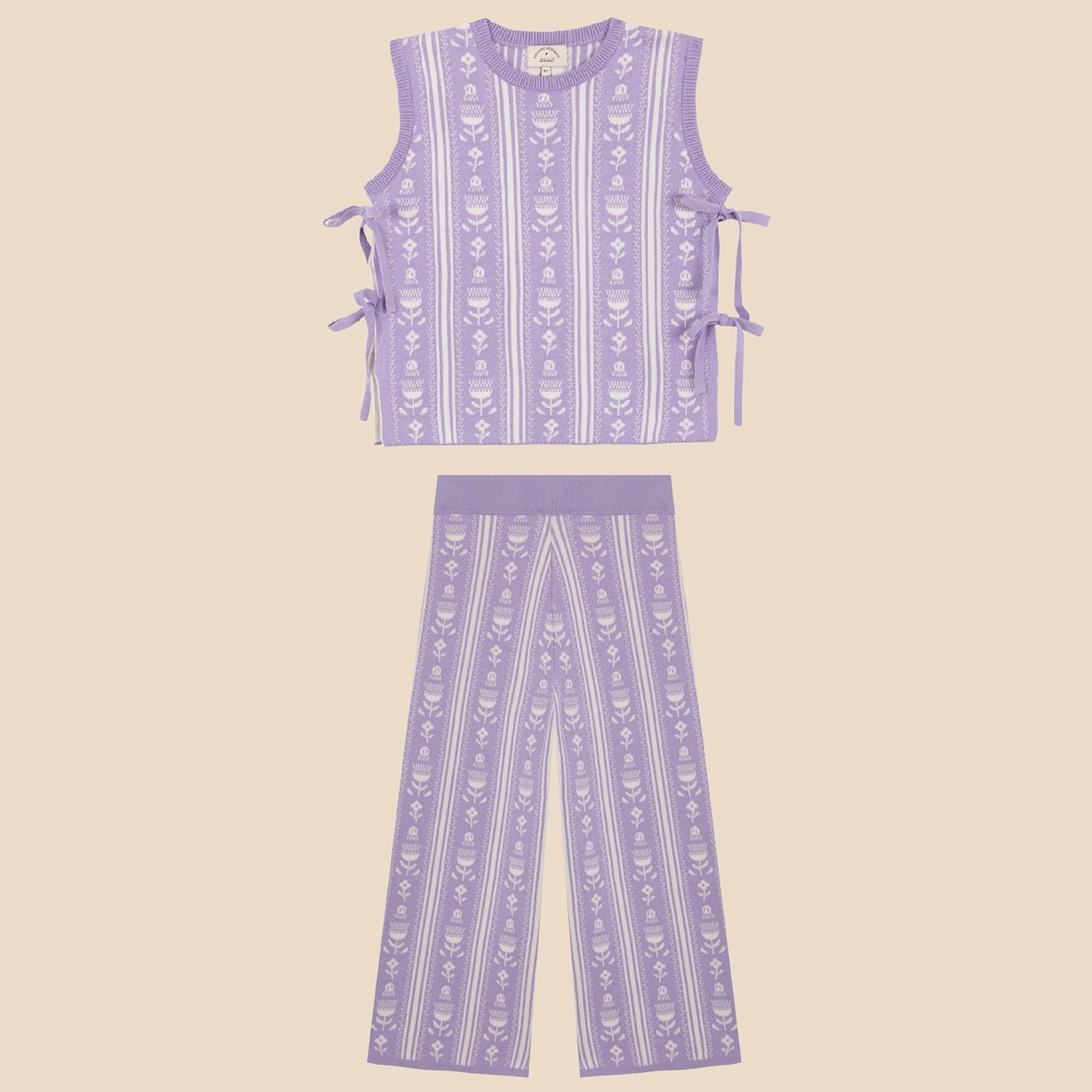 Lily Flower Vest & Bell Bottoms