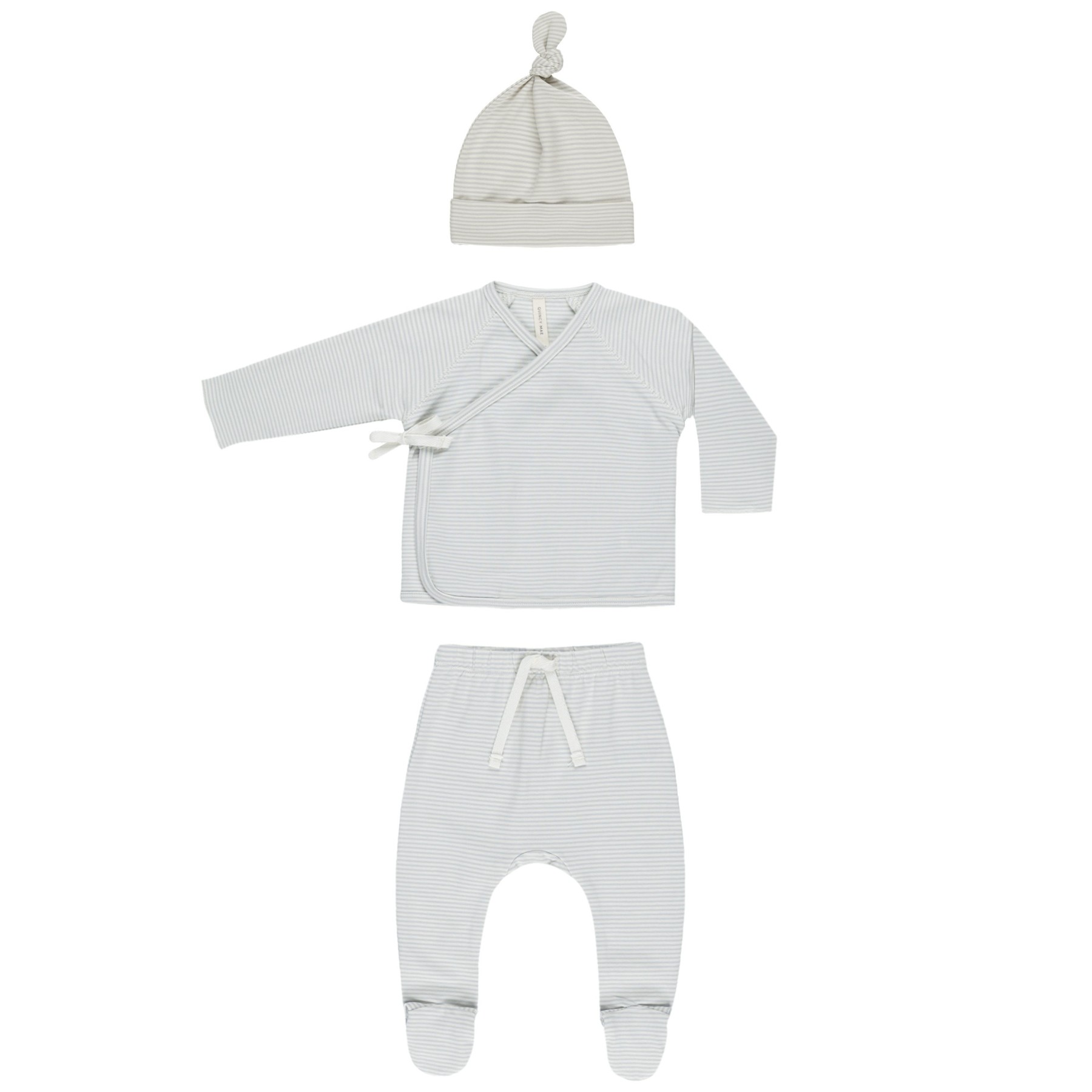 3 Pieces Baby Set | Sky Micro Stripe