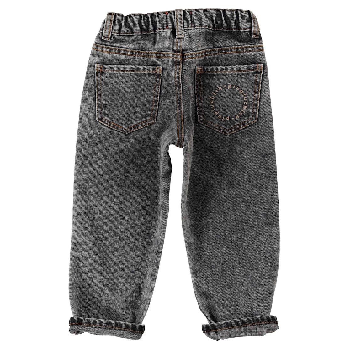 Unisex Washed Black Denim Trousers