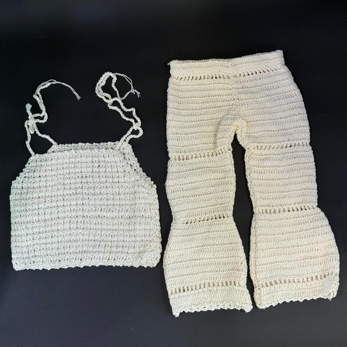 Bebe Top & Flare Pants | Cream