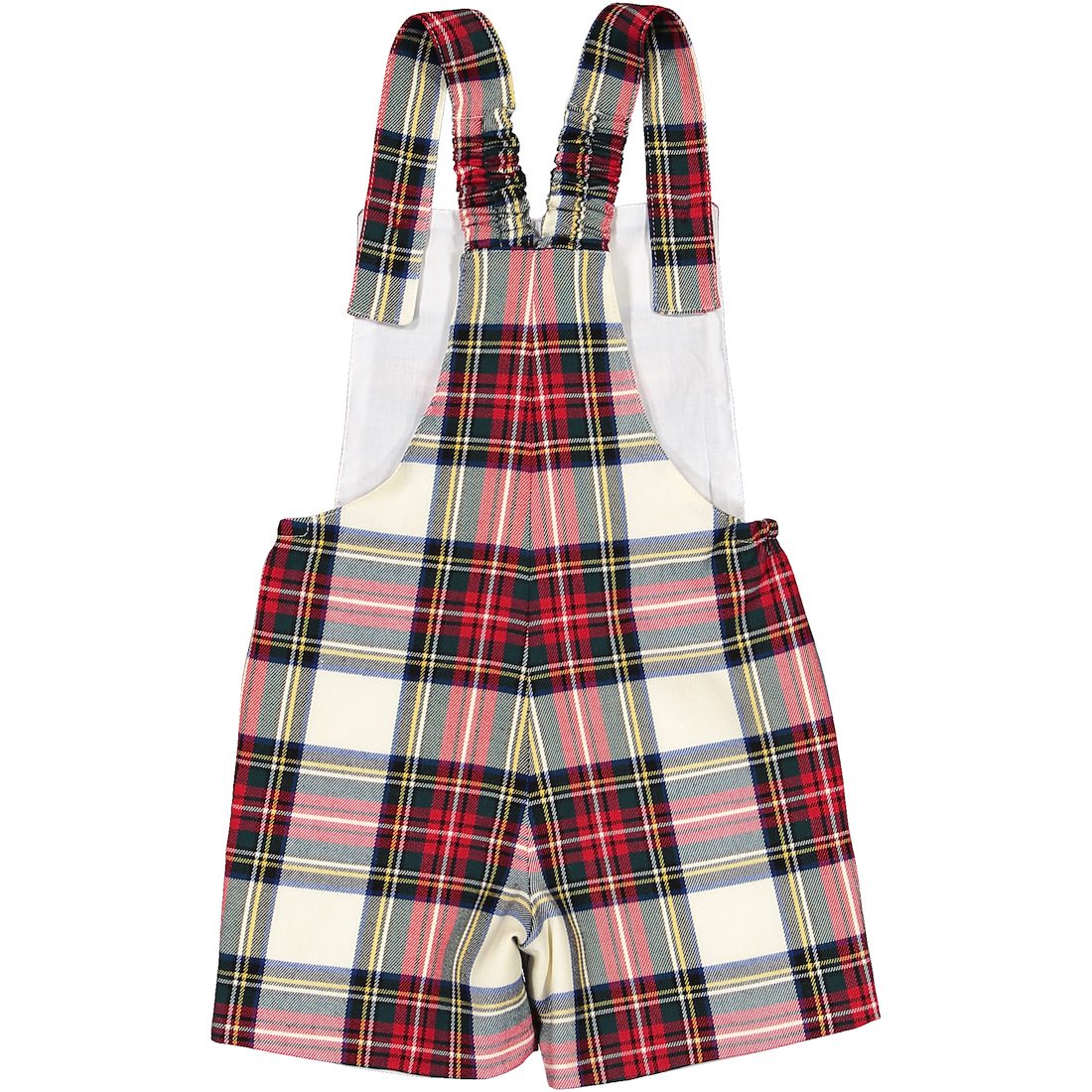 Classic Tartan Boy Overalls & Basic Shirt